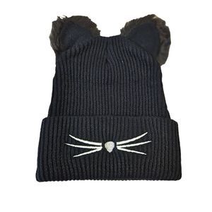 Black Cat Ear Slouchy Beanie Winter Hat New in Package